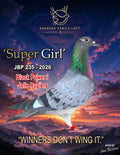 Super Girl JBP 235-2026 racing pigeon from Barrera Family Loft